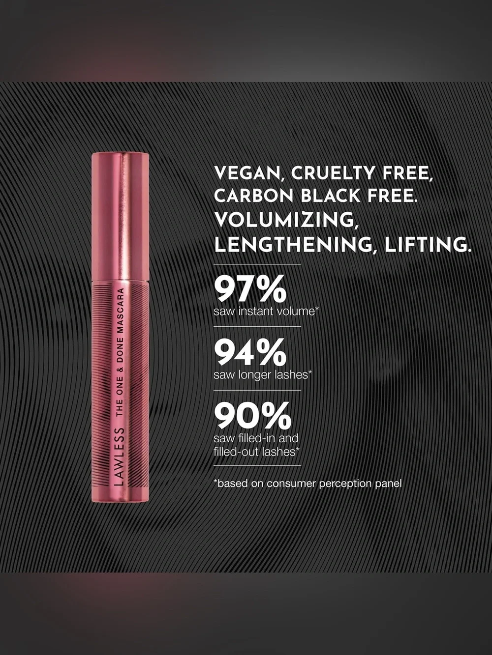 LAWLESS The One & Done Mascara in NIGHTLIFE Brand New in Box Full Size Mascara